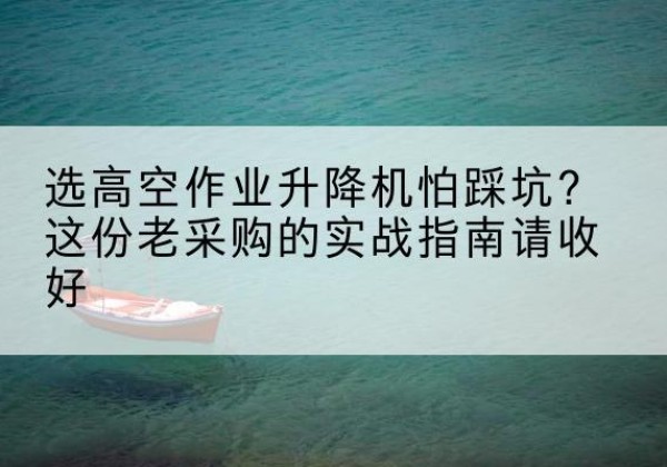 鄯善高空作业升降机厂家推荐-选高空作业升降机怕踩坑？这份老采购的实战指南请收好