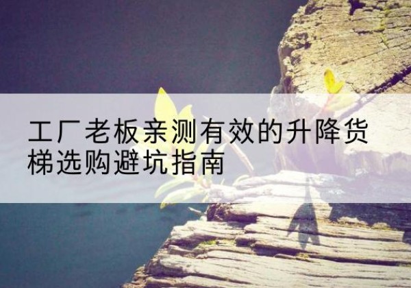 鄯善升降货梯怎么选-工厂老板亲测有效的升降货梯选购避坑指南